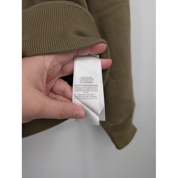 Polo Ralph Lauren Women's Flag Fleece Pullover American Flag Patch Olive sz S - Picture 4 of 5